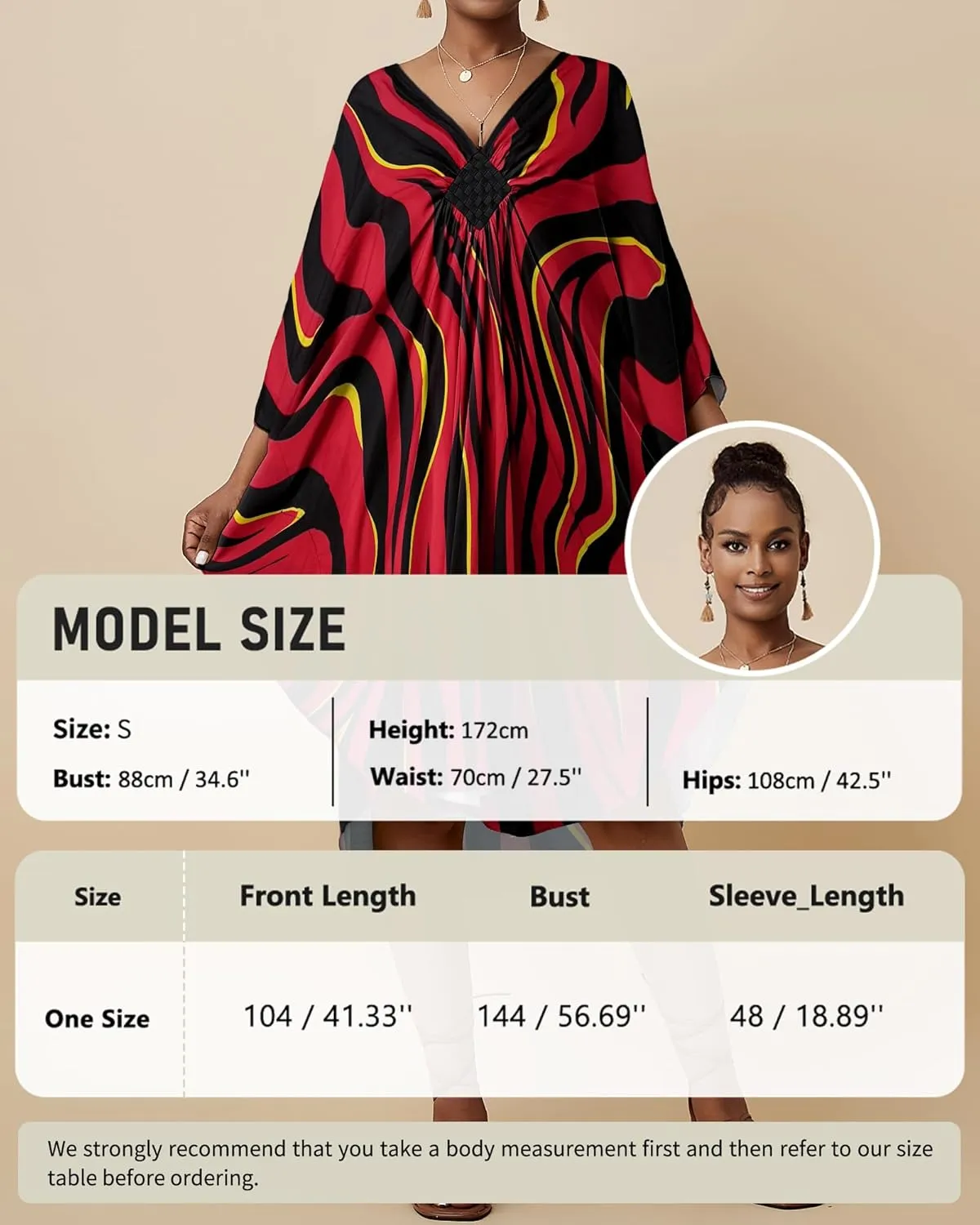 Bsubseach Short Kaftan Dresses for Women 2025 Plus Size Swimsuit Cover Up V Neck Caftan Beach Dress Loungewear