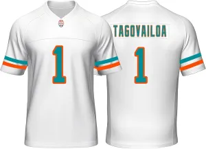 Custom Mens/Youth Football Stitched T-Shirt for Sports Fan Green/White No Brand/Logos
