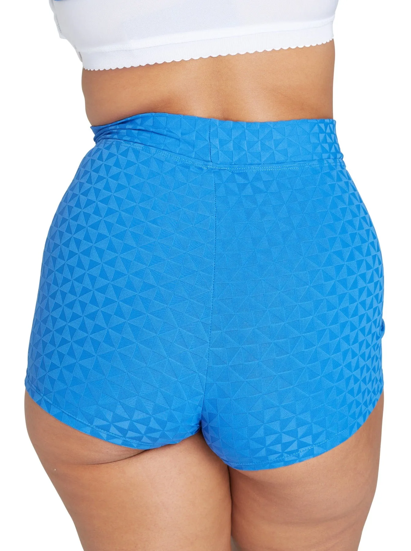 Genevieve Not So Short Swimshorts - Aztec Blue