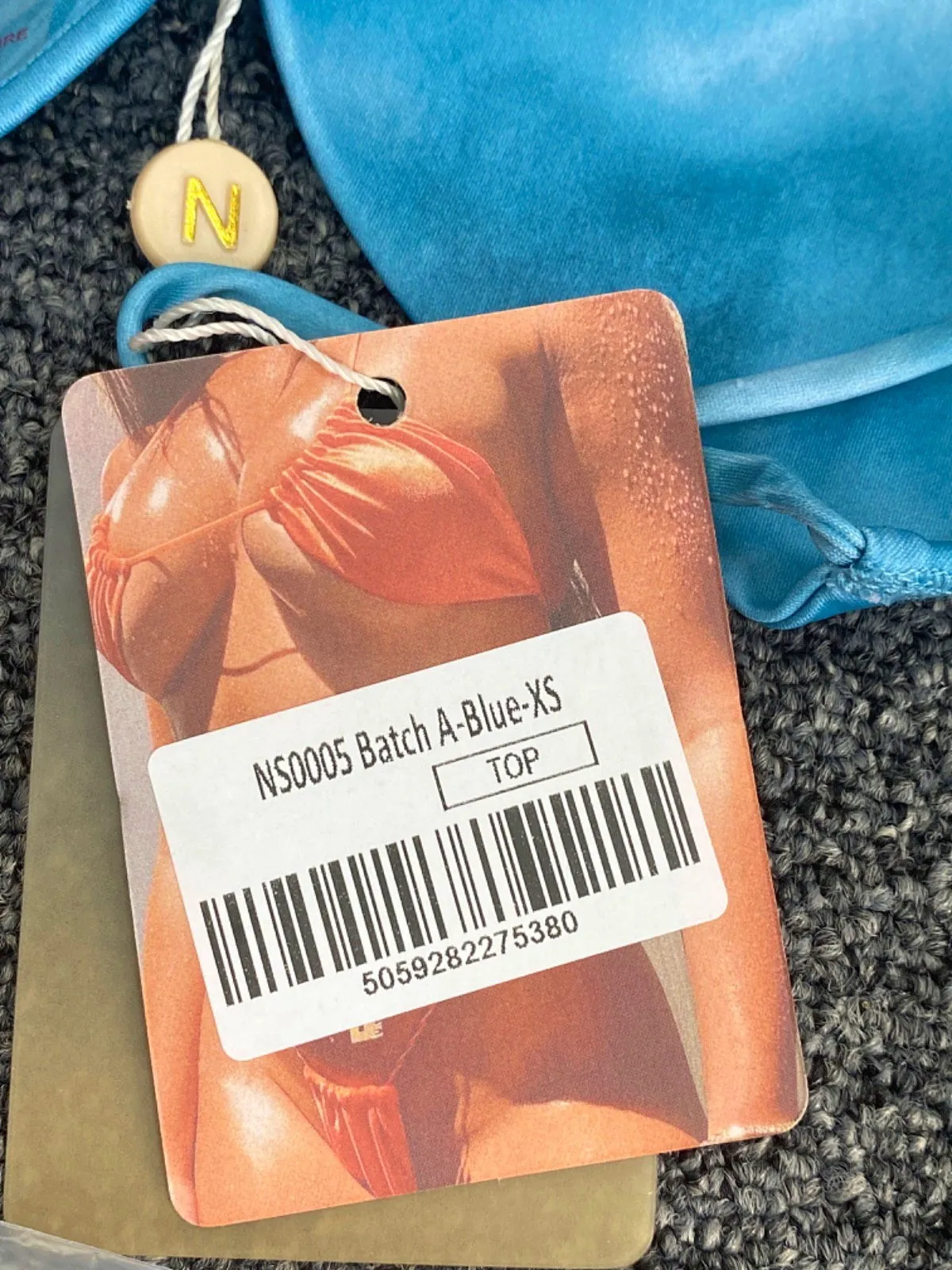 Neena Blue Swim Top XS