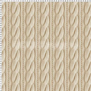 Spandex Printed Cable Knit Oatmeal