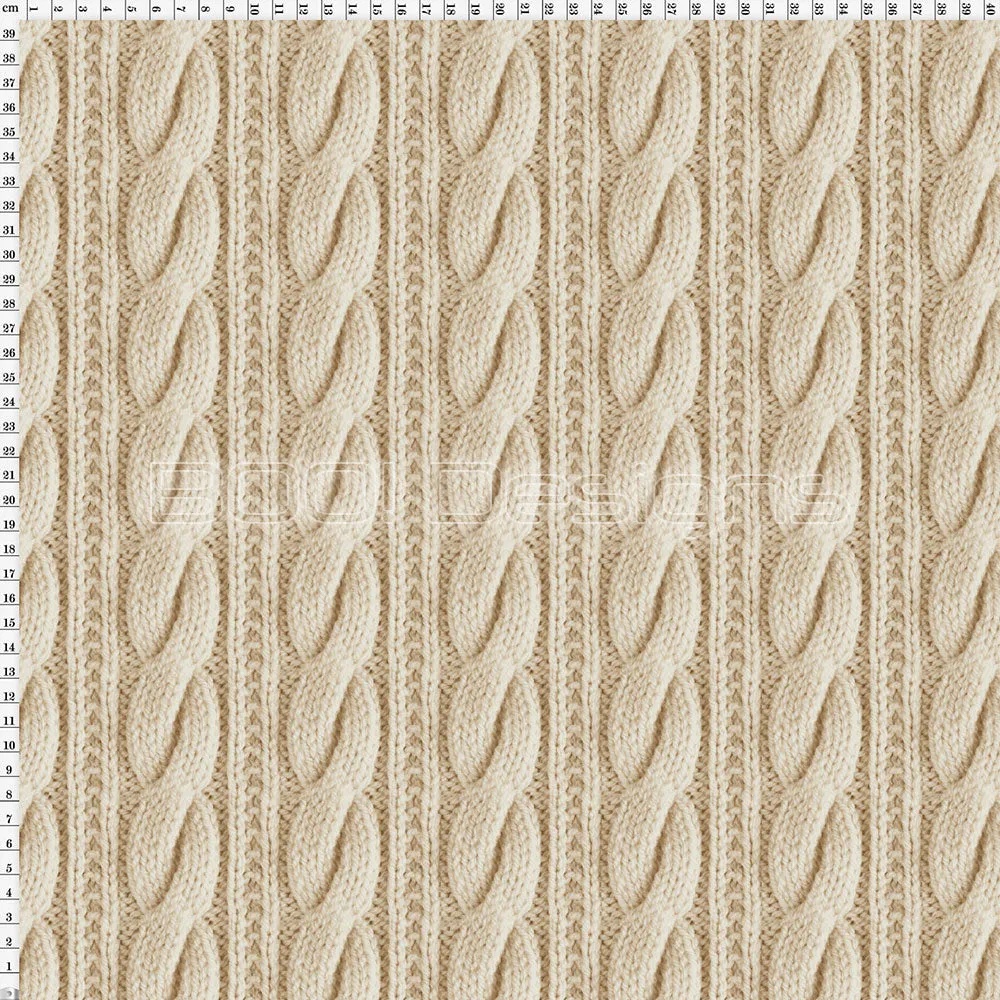 Spandex Printed Cable Knit Oatmeal